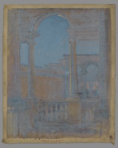 Arkitektstudie av Edwin Austin Abbey