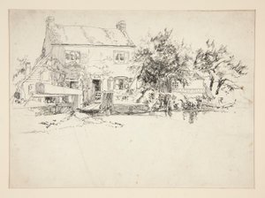 Arkitektonisk studie: Hurley, London av Edwin Austin Abbey
