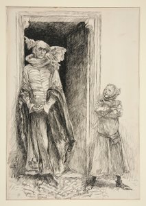 Armando og munn, fra akt III, scene i, kjærlighet av Edwin Austin Abbey