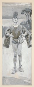 Autolycus, illustrasjon til ballader og ballademusikk som illustrerer Shakespeare av Edwin Austin Abbey