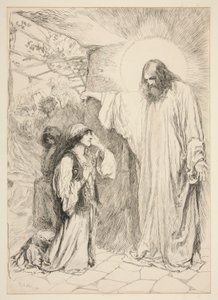Kristus og Maria Magdalena av Edwin Austin Abbey