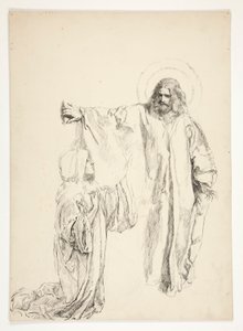 Kristus og Maria Magdalena av Edwin Austin Abbey