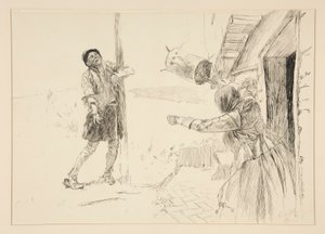 Christopher Sly, illustrasjon for Introduksjon, Scene ii, Taming of the Shrew av Edwin Austin Abbey