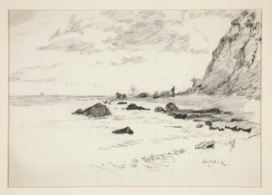 Kystscene av Edwin Austin Abbey