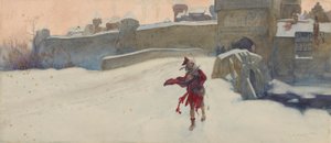 Komposisjonsstudie for av Edwin Austin Abbey