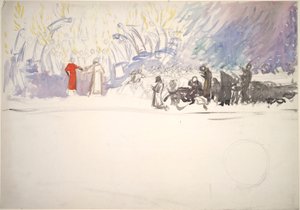 Komposisjonsstudie for av Edwin Austin Abbey