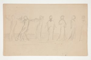 Komposisjonsstudie for av Edwin Austin Abbey