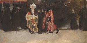 Komposisjonsstudie, for Richard, hertugen av Gloucester og Lady Anne av Edwin Austin Abbey