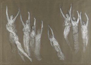 Komposisjonsstudie for av Edwin Austin Abbey