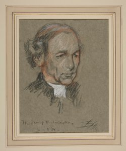 Kroning av Edward VII Portrett: Joseph Armitage Robinson, Canon av Edwin Austin Abbey