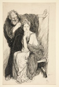 Cressida og onkelen hennes, fra Troilus og Cressida av Edwin Austin Abbey