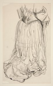 Draperi studie for av Edwin Austin Abbey