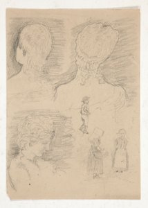 Tegning av en skulpturbyste av Edwin Austin Abbey