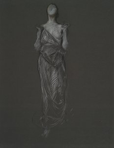 Tidlig figurstudie for av Edwin Austin Abbey