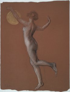 Tidlig figurstudie for av Edwin Austin Abbey
