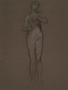 Tidlig studie for av Edwin Austin Abbey