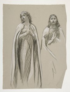 Figure studies for The Golden Tree(?), from The Quest of the Holy Grail (a series of fifteen paintings for the Boston Public Library, completed in 1901)   1339571   no       norwegian Successfully Translated  Original: Farvel til de bortsejlende Translat:  av Edwin Austin Abbey