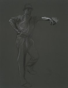 Figurstudie for av Edwin Austin Abbey