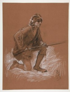 Figurstudie for av Edwin Austin Abbey