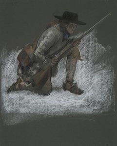 Figurstudie for av Edwin Austin Abbey
