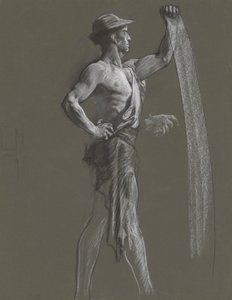 Figurstudie for av Edwin Austin Abbey