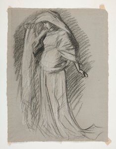 Figurstudie for Castle of the Maidens, fra The Quest of the Holy Grail (en serie på femten malerier for Boston Public Library, fullført i 1901) av Edwin Austin Abbey
