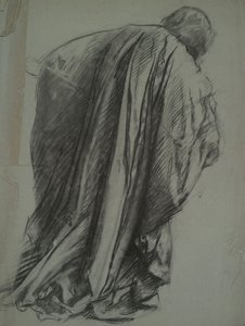 Figurstudie for Galahad i av Edwin Austin Abbey