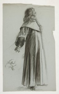 Figurstudie for kong Arthur av Edwin Austin Abbey