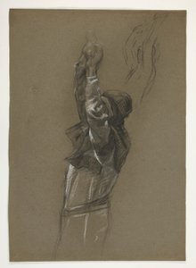 Figurstudie for kong Arthur av Edwin Austin Abbey