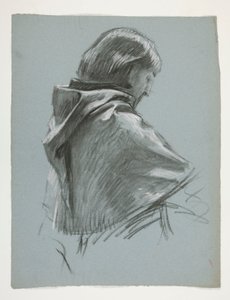 Figurstudie for kong Arthur av Edwin Austin Abbey