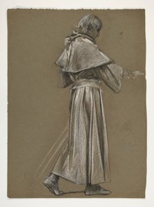Figurstudie for kong Arthur av Edwin Austin Abbey