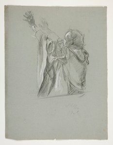 Figurstudie for kong Arthur av Edwin Austin Abbey