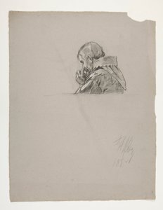 Figurstudie for kong Arthur av Edwin Austin Abbey