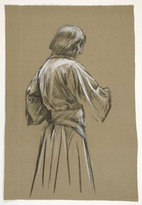 Figurstudie for kong Arthur av Edwin Austin Abbey