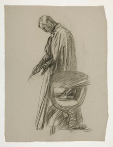 Figurstudie for kong Arthur av Edwin Austin Abbey