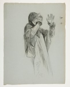 Figurstudie for kong Arthur av Edwin Austin Abbey