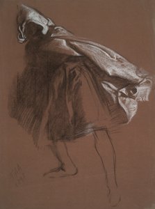 Figurstudie for Othello av Edwin Austin Abbey