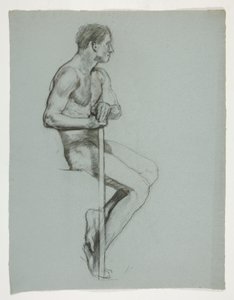 Figurstudie for The Spirit of Vulcan, Genius of the Workers in Iron and Steel, capitol rotunda, Harrisburg, Pennsylvania av Edwin Austin Abbey