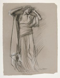 Figure study for the Castle of the Maidens(?), from The Quest of the Holy Grail (a series of 15 paintings for the Boston Public Library, completed in 1901)   1340030   no       norwegian Successfully Translated  Original: Saltley College, Birmingham, 1852. av Edwin Austin Abbey