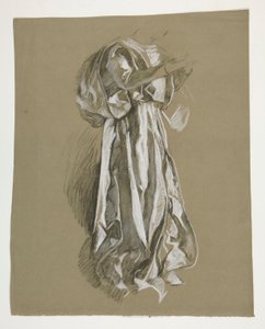 Figurstudie for Infant Galahad, fra The Quest of the Holy Grail (det første av en serie på femten veggmalerier for Boston Public Library, fullført i 1901) av Edwin Austin Abbey