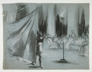 Figurer i en sal av Edwin Austin Abbey