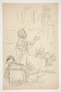 Gruppe med figurer - (uidentifisert illustrasjon) ( av Edwin Austin Abbey