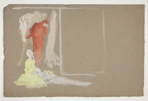 Gruppe med figurer - (uidentifisert illustrasjon) av Edwin Austin Abbey