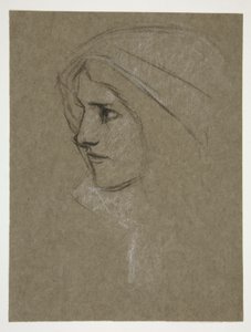 Head of Cordelia, fra King Lear av Edwin Austin Abbey