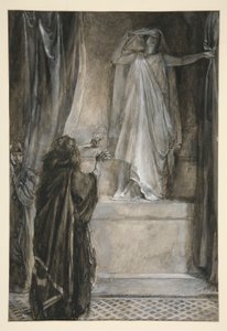 Hermine - Akt V, Scene III, Vinteren av Edwin Austin Abbey