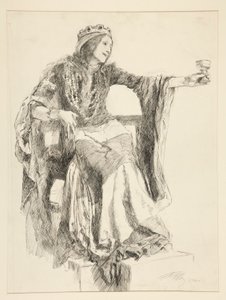 Lady Macbeth, akt III.scene iv, Macbeth av Edwin Austin Abbey