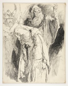 Lear med Cordelia død i armene, akt V, Scene iii, Kong Lear av Edwin Austin Abbey