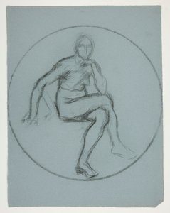 Medaljongstudie for veggmaleri ved delstatsbygningen i Harrisburg, Pennsylvania, 1902-1911 (fullført av John Singer Sargent) av Edwin Austin Abbey