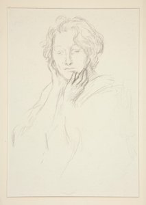 Portrett av Mrs. Abbey av Edwin Austin Abbey