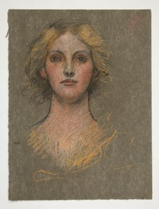 Portrett av en ung kvinne av Edwin Austin Abbey
